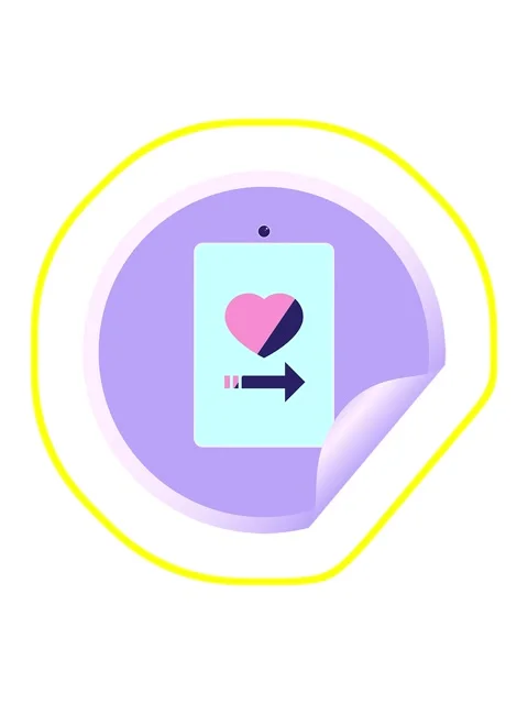 Radioactive glowing animation of dating app on cell phone graphic vector il.. Stock Footage 324235181