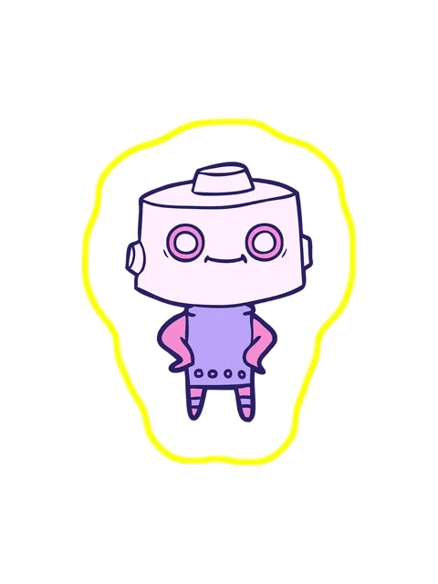 Radioactive glowing animation of a doodle of an android Stock Footage 324194060