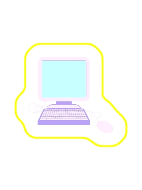 Radioactive glowing animation of Flat colour illustration of a computer error Stock Footage 324268440