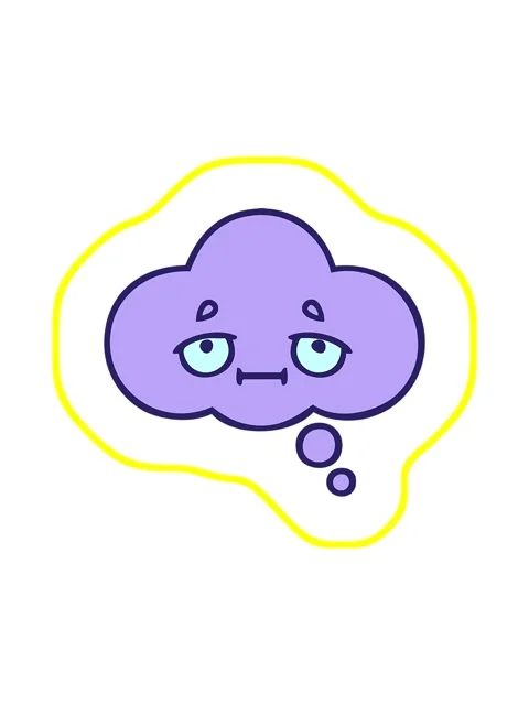Radioactive glowing animation of gradient shaded cartoon of a thought bubble Stock Footage 324137384