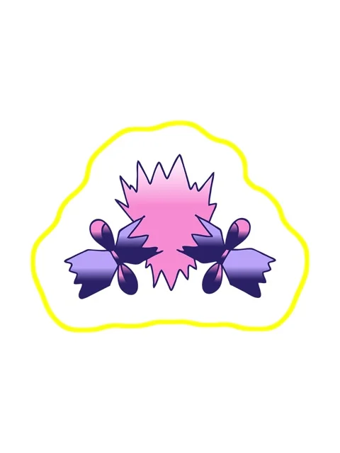 Radioactive glowing animation of gradient shaded quirky cartoon pulled cracke Stock Footage 324284338