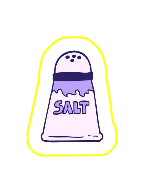 Radioactive glowing animation of hand drawn doodle style cartoon salt shaker Stock Footage 324434537
