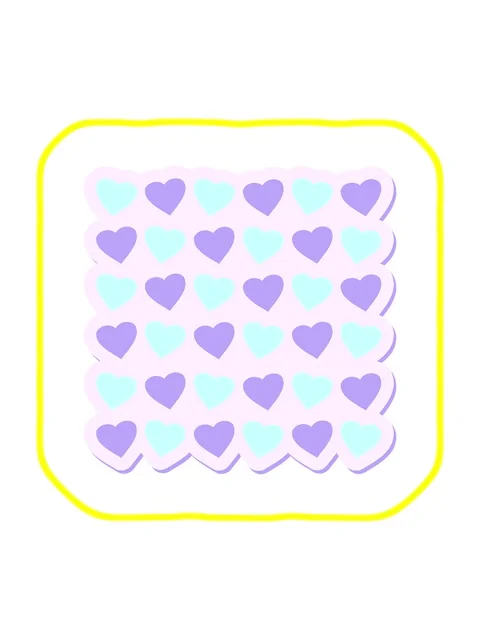 Radioactive glowing animation of hearts repeat pattern sticker Stock Footage 324357669