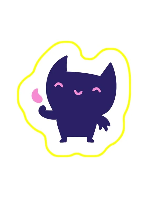 Radioactive glowing animation of little devil Stock Footage 324050724