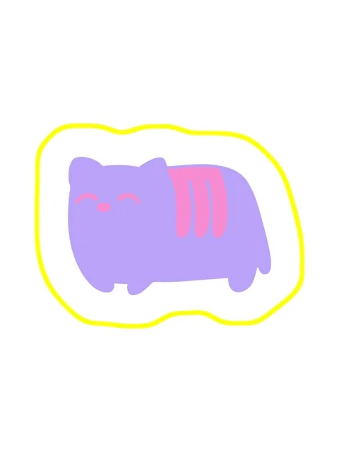 Radioactive glowing animation of loaf cat Stock Footage 324260401