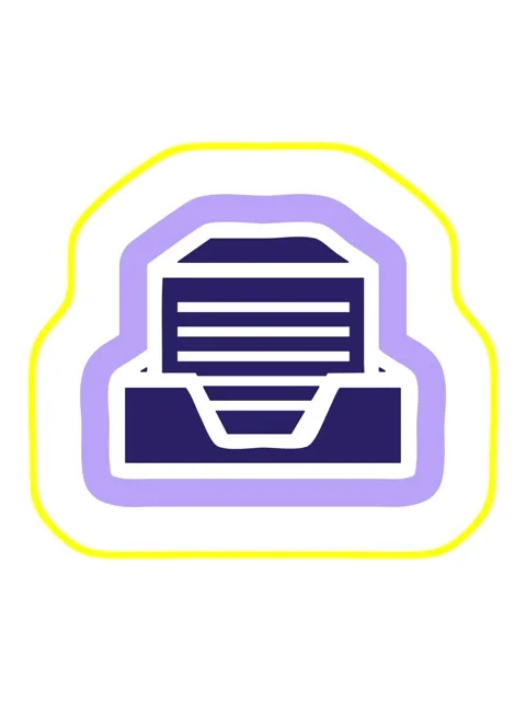 Radioactive glowing animation of office paper stack icon symbol Video stock 324430363