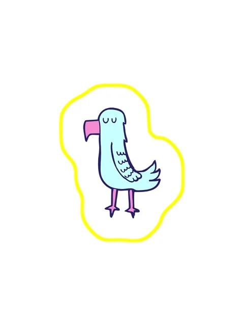Radioactive glowing animation of parrot cartoon element Stock Footage 324494397