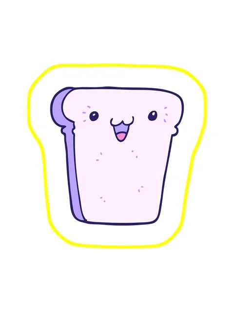 Radioactive glowing animation of slice of bread design Stock Footage 324180375