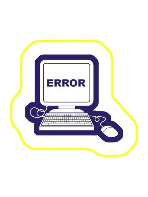 Radioactive glowing animation of vector icon illustration of a computer error Stock Footage 324334977