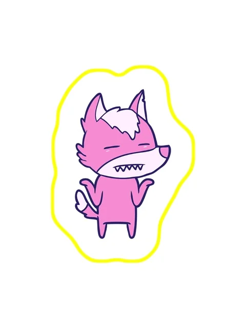 Radioactive glowing animation of wolf showing teeth Stock Footage 324433207