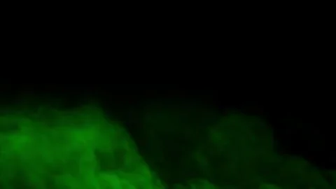 Radioactive Green Mist Drifting in Darkness, Abstract Poison Smoke Effect Stock Footage 334812687