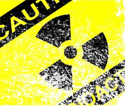 Radioactive grunge sign Stock Illustration