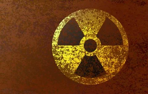 Radioactive hazard sign Illustrazione stock