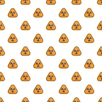 Radioactive hazard warning symbols forming seamless pattern 스톡 일러스트