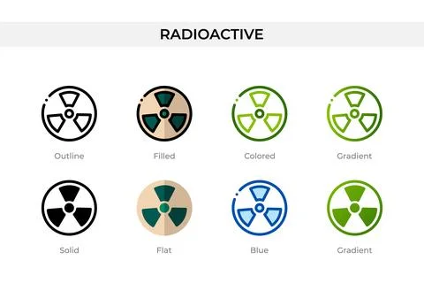 Radioactive icon in different style. Radioactive vector icons designed in o.. Stock Illustration