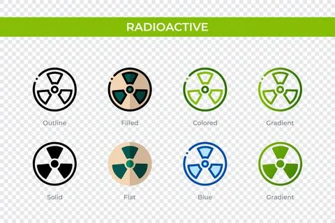 Radioactive icon in different style. Radioactive vector icons designed in o.. Stock Illustration