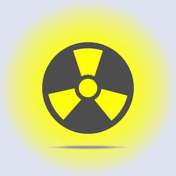 Radioactive icon in gray colors Stock Illustration