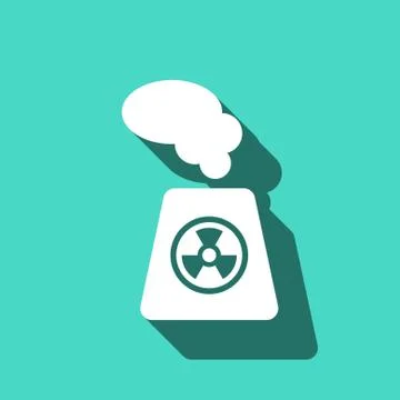Radioactive icon stock vector illustration flat design 库存插图