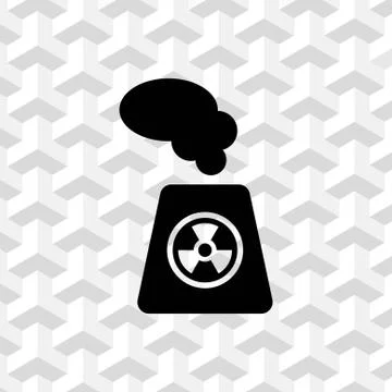 Radioactive icon stock vector illustration flat design Stockillustratie