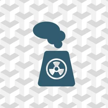 Radioactive icon stock vector illustration flat design Stock Illustration