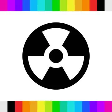 Radioactive icon stock vector illustration flat design Ilustração Stock