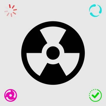 Radioactive icon stock vector illustration flat design 스톡 일러스트
