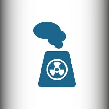 Radioactive icon stock vector illustration flat design Stock Illustration