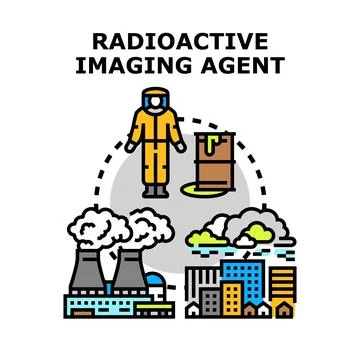 Radioactive imaging agent concept in hazardous environment Stock Illustration