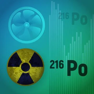 A radioactive isotope of polonium. Stock Illustration