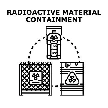 Radioactive material containment storage and safety concept Stock Illustration