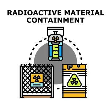 Radioactive material containment storage and safety concept Stock Illustration