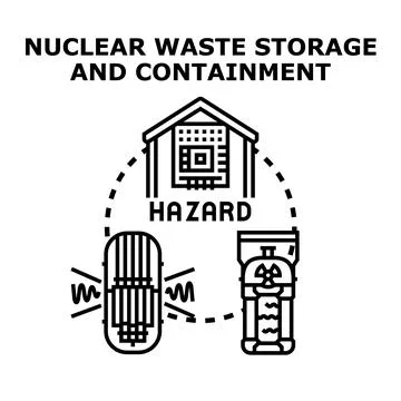 Radioactive material energy and containment concept Stock Illustration