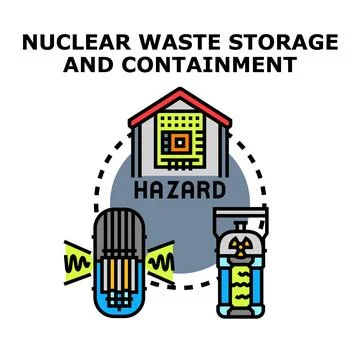 Radioactive material energy and containment concept Stock Illustration