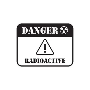 Radioactive material warning icon in flat style. Radiation danger vector il.. Stock Illustration