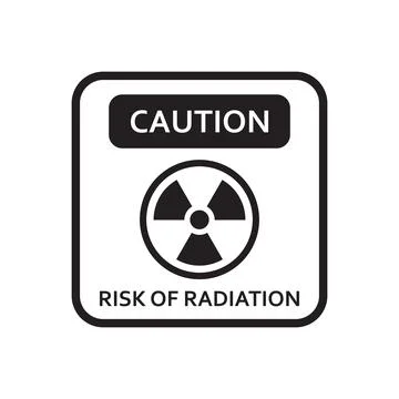 Radioactive material warning icon in flat style. Radiation danger vector il.. Stock Illustration