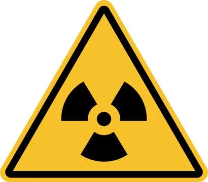 Radioactive Material Warning sign. Stock Illustration