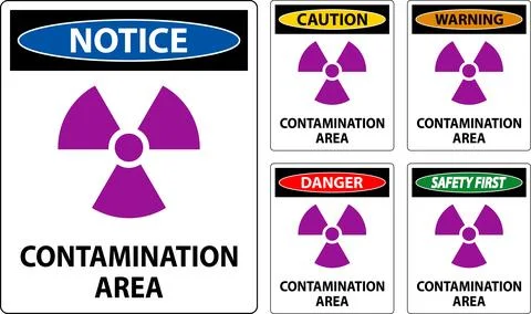 Radioactive Materials Sign Caution Contamination Area Stock Illustration