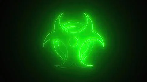 Radioactive neon sign Stock Illustration