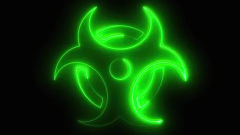 Radioactive neon sign Stock Illustration