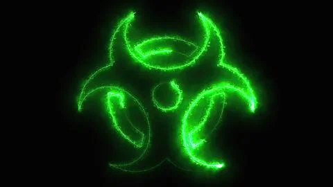 Radioactive neon sign Stock Illustration