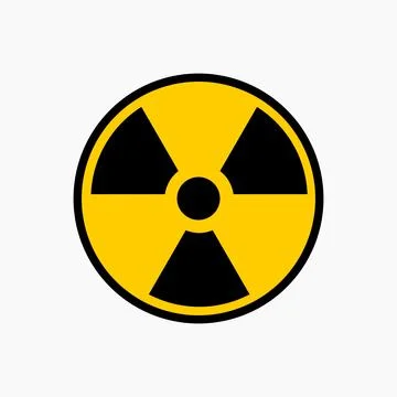 Radioactive Nuclear Warning Symbol Icon Stock-Illustration