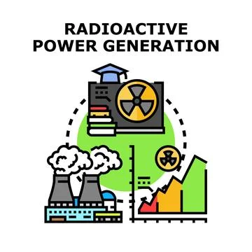 Radioactive power generation concept vector illustration Stock Illustration