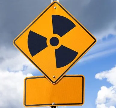 Radioactive road sign Stock Illustration