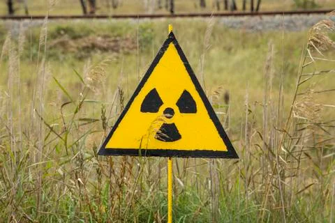 Radioactive Sign at Chenobyl Stock Photos
