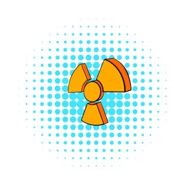Radioactive sign icon, comics style Stock-Illustration