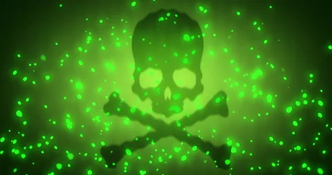 Radioactive skull animation 動画素材 133798843