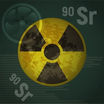 Radioactive strontium. Stock Illustration