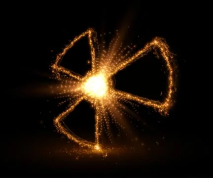 Radioactive symbol, abstract backround. Vector illustration. Stock Illustration