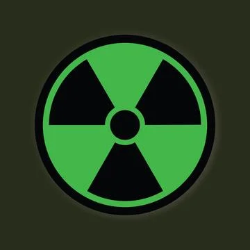 Radioactive symbol warning sign EPS Vector Stock Illustration