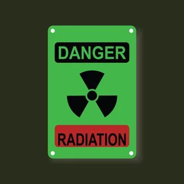 Radioactive symbol warning sign EPS Vector Stock Illustration